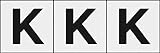 TRUSCO(トラスコ) アルファベットステッカー 50×50 「K」 透明 3枚入 TSN-50-K-TM