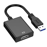USB 3.0 HDMI 変換アダプタ高速伝送 ディスプレイ 変換 5 Gbps 高速伝送 USB 3.0 ディスプレイアダプタ 1080 P 耐用性良い USB 3.0 HDMI 変換コネクタ 声出力 ディスプレイアダプタ Windows XP/7/8/10対応 Vista/Firestick/Linux/Chromeはサポートしません