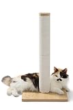 by Amazon 猫壱 バリバリ爪とぎポール ウッドプレミアム レギュラー 紙縄 ライトブラウン