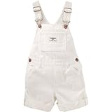 OSHKOSH(オシュコシュ) アイレットツイルショートオール ホワイト ロンパース半袖 6ヶ月【並行輸入】