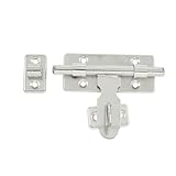 uxcell ホームラッチ　バレルボルト シルバートーン ハードウェア部分 交換用アイテム ホームオフィス ドアの窓