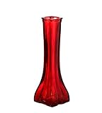 Flower/Bud Glass Vase Decorative Centerpiece For Home or Wedding by Royal Imports - Stripe Design 8.