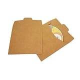 S.T.S.G CD DVD ケース 100 200枚セット ディスクケース ギフト クラフト紙 封筒 包装 紙ジャケット クラフト 厚紙 (クラフトブラウン：200枚)