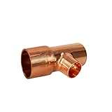 Everflow Supplies ccrt1506 C X C X C Reducing T継手withはんだカップfor銅パイプ、1 – 1 / 2 " x 1 " x 1 / 2 "