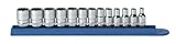 KD Tools KDT80306 13 Piece 0.25 Inch Drive 12 Point Standard Metric Socket Set