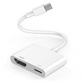 [Apple MFi認証] USB C - HDMIアダプター iPhone 17 16 15用 Type C デジタル AV アダプター 4K UHD Thunderbolt - HDMI アダプター 同期画面コネクター iPhone 17 16 15 Pro Max to TV モニター プロジェクター用