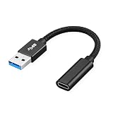 LeTradeJP USB 3.1オスアダプター (ブラック) タイプc (メス)USB Type C変換接続線オスメスコード 変換プラグ cタイプ 10Gbps 高速データ転送 3A急速充電 小型 軽量 高速データ転送ナイロン編み usb type c 変換アダプタ タイプc イヤホン Mac Book Pro/Air/i Pad Pro 2019 変換ケーブルなど対応
