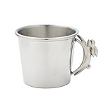 Quilted Rabbit Pewter Baby Cup by Reed & Barton [並行輸入品]