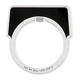 30 mm 1 / 2ラウンド緊急停止凡例プレート、アルミ、レッド/シルバー – 1各