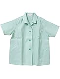 UNIWEAR(ユニウェア) マタニティ 半袖 スモック 開襟 MT-7006 ライトグリーン L (11号) （ 日本製生地、国内縫製 ）