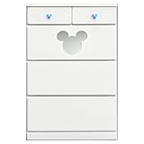 アルファタカバ ディズニー家具シリーズ アンファンミッキー 80cm幅引き出しタイプ ブルー 向かって右側身長計