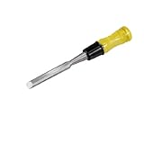 uxcell　彫刻ノミ　平ノミ　木工業　滑らない　ハンドル　スチール　プラスチック　幅12mm