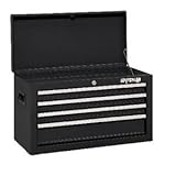 Waterloo Shop Series 4-Drawer Tool Chest with Reinforced Sidewall Construction Black Finish 26 W [並行