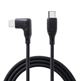 iFace Type-C to Type-C 充電ケーブル 1.2m L字型 (ブラック)【 急速充電 3A 絡みにくい USB-C & USB-C L字 シリコン素材 アイフェイス ケーブルタイ付属 iPhone16 iphone15 Galaxy iPad MacBook Pro 各機種対応 】