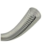 トヨックス 帯電防止・食品粉粒体搬送用 トヨフーズアースホース 内径63.5mm×外径80.7mm 長さ1m TFE-63-1