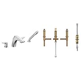 (Chrome) (Tub Faucet/Handshower) Moen T987-9792 Method Two-Handle Low Arc Roman Tub Faucet Includes 