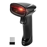 JRHC Bluetooth 1D 2D QRバーコードリーダー、3 In 1ハンドヘルドバーコードスキャナー サポートWindows、Mac，Android、IOSおよびLinux、PC、POSシステム（655 USB 2.0有線 2D 2.4G + BT）