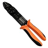 フジ矢(Fujiya) 万能電工ペンチ(絶縁端子・裸圧着端子両用) 刃部研磨仕様(切断・皮むきも可能) FA104