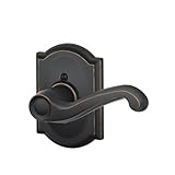Schlage f170 Fla 716 CAM RHキャメロットコレクションRight Hand Flair装飾トリムレバー、Aged Bronze