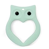 Baby Teether Toys Cute Owl Design, Silicone Teether Chewable BPA Free Silicone Teething Toy for Baby