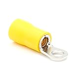 100pcs Yellow Ring Insulated Wire Connector Electrical Crimp Terminal 12-10 awg [並行輸入品]