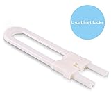 ベビー安全ロック ベビーガード 子供安全ロック U型ロック ドアロック ABS製 軽量 赤ちゃん/幼児/児童の怪我を防止 食器棚本棚などに適用 安全対策 5個セット