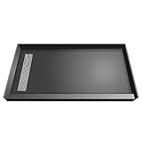 タイルRedi USA rt4248l-pvc-sqbn Rediトレンチシャワーパンニッケル仕上げ左Designerトレンチ、42 " D x 48 " W