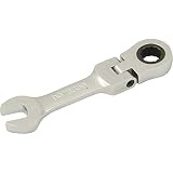 Dynamic Tools D076309 Stubby Flex Head Ratcheting Wrench, 9mm by Dynamic Tools