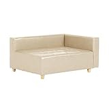 arne ベンチソファ ベンチ イス 背もたれ 肘掛け 片肘付き コーナーソファー Baggy DX-L 3×4 合成皮革 合皮 アイボリー