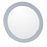 Bellaterraホーム9900-m-whラウンドフレーム入りmirror-manufactured wood-white