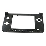 ゲーム機交換ハウジングfor 3dsxlゲームコンソールケース用3DS XL LL交換用ヒンジパーツボトムミドルフレームシェルハウジングケース ブラスチック 傷防止 防塵For ニンテンドー 交換用ケースカバー For3DS XLコンソールシェルミドルフレーム用 (ブラック)