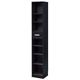 山善(YAMAZEN) オープンラック ダークブラウン 30cm幅 引き出し付き 8段 CPB-183DW(JB)