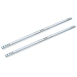 スライドレール 引き出しレール 横付ライドレール 450mm 2段引 17mm太幅 ソフトクローズ 引き出しスライドレール 伸縮式