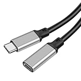 H.May USB C延長ケーブル, Type-C USB 3.2 Gen 2(10Gbps) オス-メス延長器,4K@60HZ急速充電,データ転送,充電,オーディオ,ビデオデバイス用(灰色) (3 m)