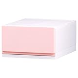 リブウェル(Livewell) 日本製 彩 -Irodori- 収納ケース (ライトピンク, 35cm幅 1段)