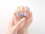 BEAUTYAVENUE（ビューティーアベニュー）ライトが要らない ジェルネイルシール ハンド用 24pcs (エターナルアイス)