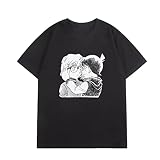 [XSLSLCOS] 灰原哀 Tシャツ 半袖 名探偵コナン 黒鉄の魚影 Tシャツ 夏用 半袖 はんそで アニメ Tシャツ 学生用 男女兼用 cosplay 仮装 文化祭 学園祭 ハロウィン クリスマス イベント パーティー お正月 祭り XXL