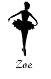 バレリーナZoe名Letters Childrens部屋ビニール壁アートステッカーデカール