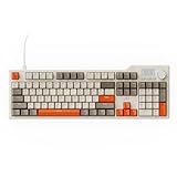 AJAZZ AK35I V3 104キー フルサイズ 有線ガスケットマウントキーボード マルチメディアボタン&ノブコントロール付き | 5層パッド | OEMプロファイル PBTキーキャップ | ホワイトバックライトカスタムキーボード