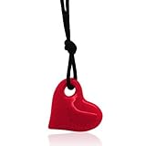 Junior Heart Pendant (Silicone Non-Toxic Necklace) (Scarlet Red) by Jellystone [並行輸入品]