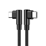 USB Type C ケーブル L字型 60W/3A PD対応 急速充電 USB C to C ケーブル 25cm 短い Type C to Type C ケーブル USB2.0高速データ転送 FOR iPad Pro/FOR iPad Air/Xperia/Galaxy/Switch/Pixel/MacBook Air/Mac Proなど対応 TYPE C ケーブル (USB-C ＆ USB-C ケーブル L字型)