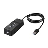 バッファロー BUFFALO USB3.0 セルフパワー 4ポートハブ ブラック 外付けHDDに最適 上挿しモデル マグネット付き BSH4A315U3BK 【Windows/Mac 対応】