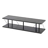 山善(YAMAZEN) テレビ台 TV台 ローボード 幅140cm 60型TV対応 ウォルナット/ブラック YWTV-L1400CWLBK