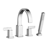 American Standard 7184901.002 Times Square Deck-Mount Tub Filler, Polished Chrome [並行輸入品]