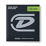 (Extra Heavy, 4 String) - Dunlop DBN55115 Nickel Extra Heavy 4 String Stainless Steel Bass Guitar Strings .55-.115