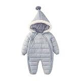 ベビーウィンターダウンジャケット コットン厚めジャンプスーツ - ダウンSnowsuitジャケット アウターウエアフード付きジッパー 赤ちゃん新生児ベビーロンパー ために 6-36ヶ月 Zhhyltt