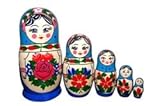 ロシアーノチカ☆ブルー　5個組　【マトリョーシカ】