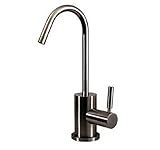 Whitehaus WHFH-C1403STS-SOSS Point Of Use 4-Inch Drinking Water Faucet with Gooseneck Spout, Solid S
