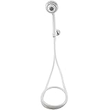 HydroSpin White and Chrome 6 Spray Setting Handheld Shower [並行輸入品]