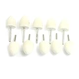 uxcell フェルトバフ 　バッフ掛け道具　シャンク3mm　直径18mm　硬質円錐フェルトボブ 10 個入り